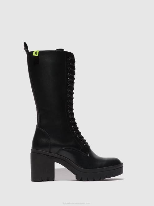 hr Fly London žene čizme na vezanje taly884 tunder black (crni potplat) LL8B314