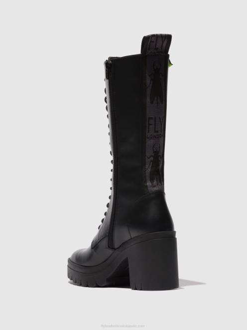 hr Fly London žene čizme na vezanje taly884 tunder black (crni potplat) LL8B314