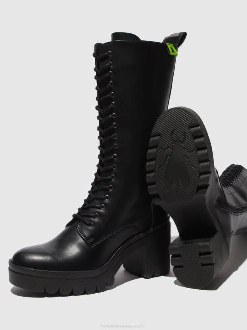 hr Fly London žene čizme na vezanje taly884 tunder black (crni potplat) LL8B314