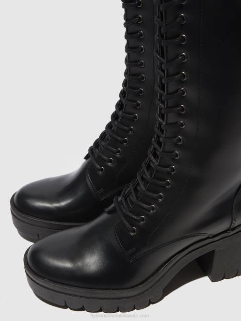 hr Fly London žene čizme na vezanje taly884 tunder black (crni potplat) LL8B314