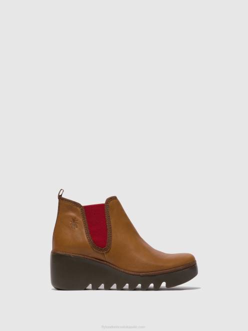 hr Fly London žene chelsea gležnjače byne349 cuoio (crvena elastika) LL8B152