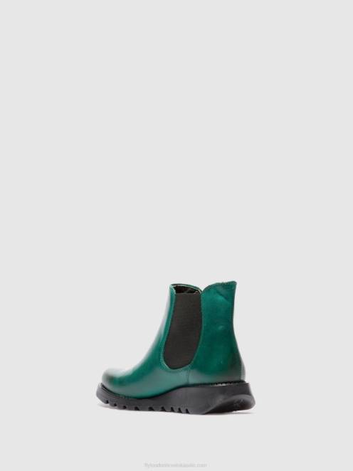 hr Fly London žene chelsea gležnjače salv prostirka shamrock zelena (crna elastična) LL8B215