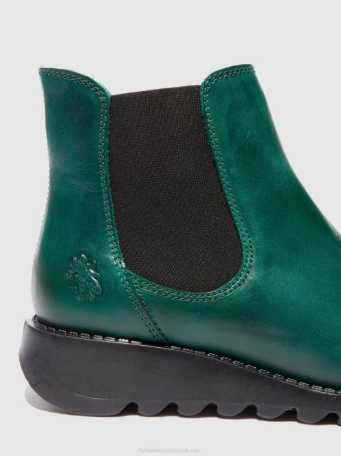 hr Fly London žene chelsea gležnjače salv prostirka shamrock zelena (crna elastična) LL8B215