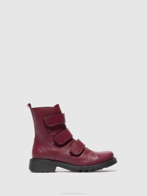 hr Fly London žene gležnjače na čičak rach790 kožno vino (crno) LL8B191