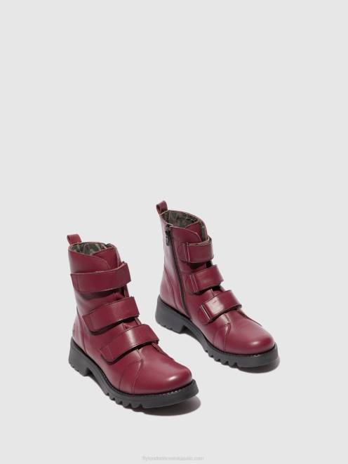 hr Fly London žene gležnjače na čičak rach790 kožno vino (crno) LL8B191