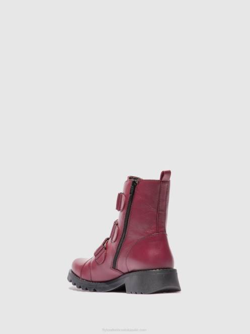 hr Fly London žene gležnjače na čičak rach790 kožno vino (crno) LL8B191