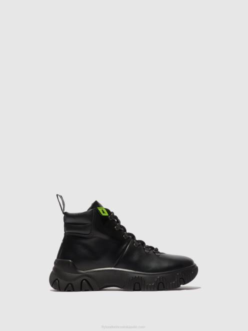 hr Fly London žene gležnjače na vezanje figa887 tunder black LL8B166