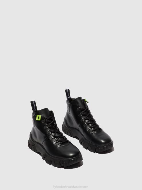 hr Fly London žene gležnjače na vezanje figa887 tunder black LL8B166