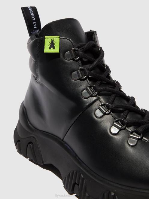 hr Fly London žene gležnjače na vezanje figa887 tunder black LL8B166