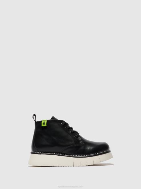 hr Fly London žene gležnjače na vezanje idda244 tunder black LL8B167