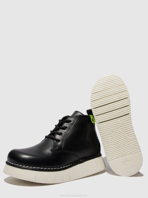 hr Fly London žene gležnjače na vezanje idda244 tunder black LL8B167
