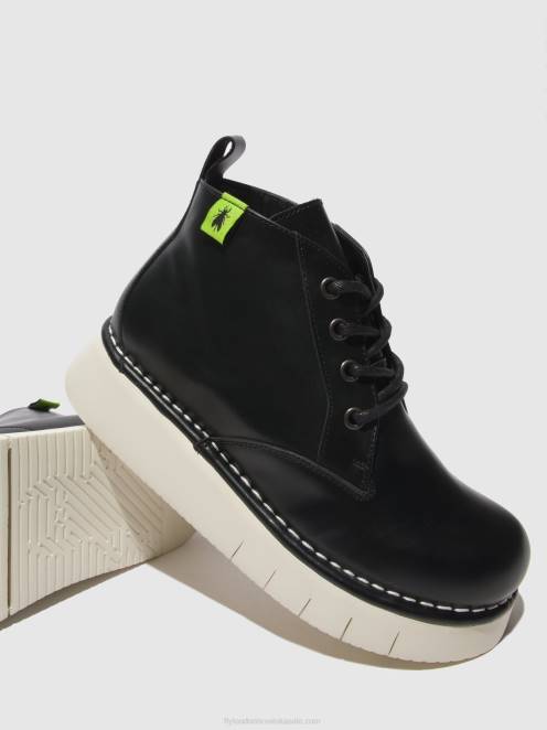 hr Fly London žene gležnjače na vezanje idda244 tunder black LL8B167