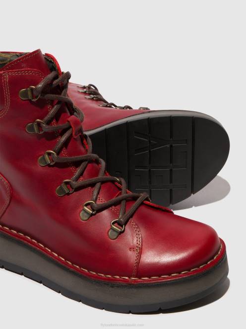hr Fly London žene gležnjače na vezanje roxy094 Crvena LL8B90