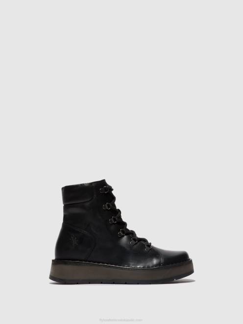 hr Fly London žene gležnjače na vezanje roxy094 crno LL8B87