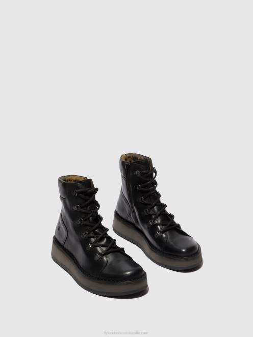 hr Fly London žene gležnjače na vezanje roxy094 crno LL8B87