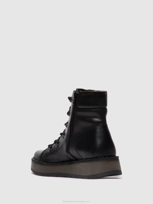 hr Fly London žene gležnjače na vezanje roxy094 crno LL8B87