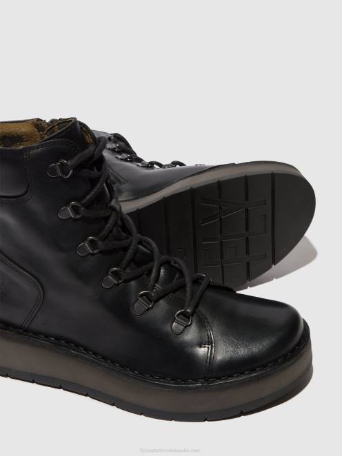 hr Fly London žene gležnjače na vezanje roxy094 crno LL8B87