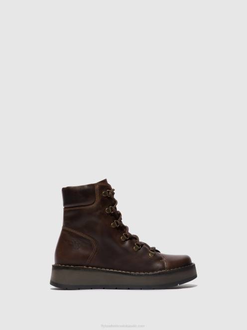 hr Fly London žene gležnjače na vezanje roxy094 dk. smeđa LL8B88