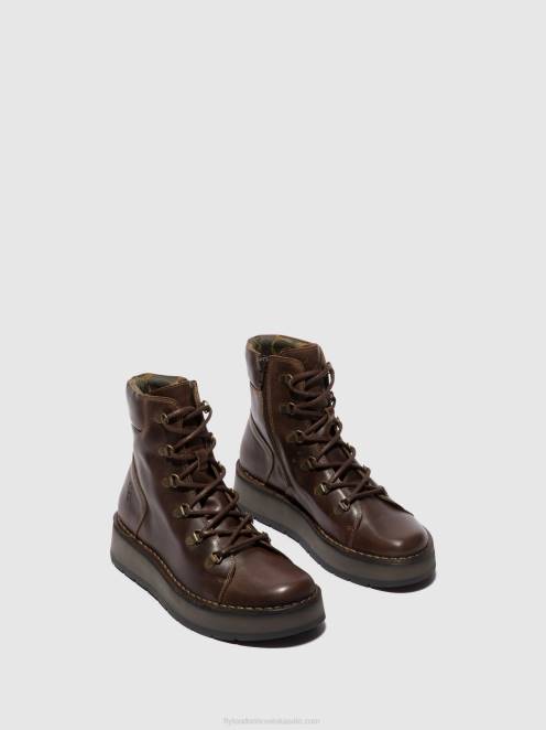 hr Fly London žene gležnjače na vezanje roxy094 dk. smeđa LL8B88