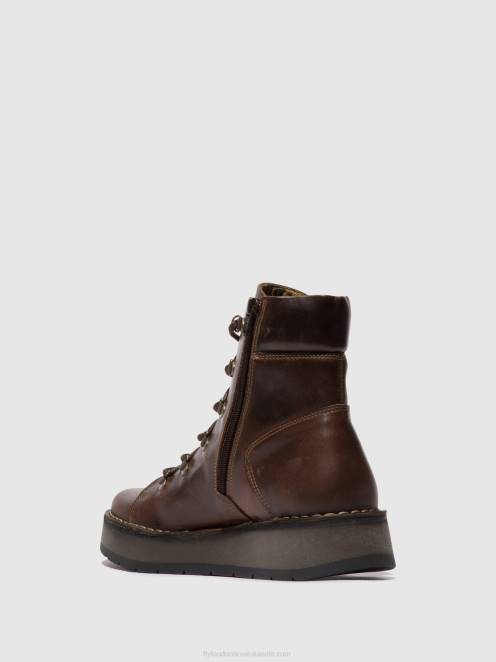 hr Fly London žene gležnjače na vezanje roxy094 dk. smeđa LL8B88