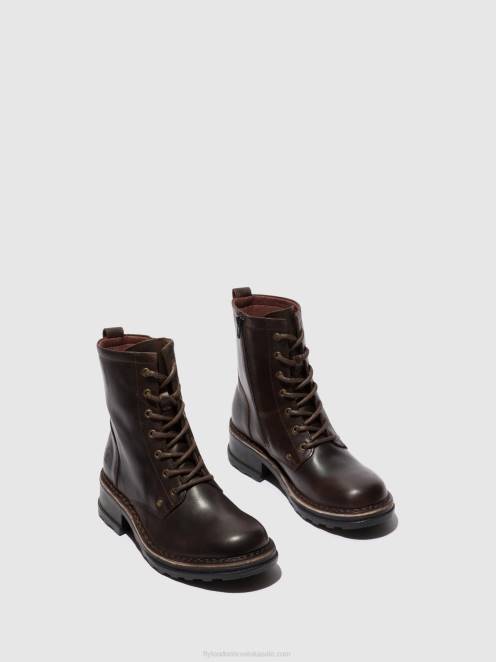 hr Fly London žene gležnjače na vezanje thor035 prostirka dk. smeđa LL8B245