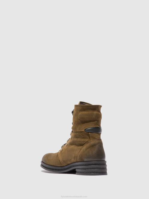 hr Fly London žene gležnjače na vezanje čvor792 oilsuede mulj LL8B202