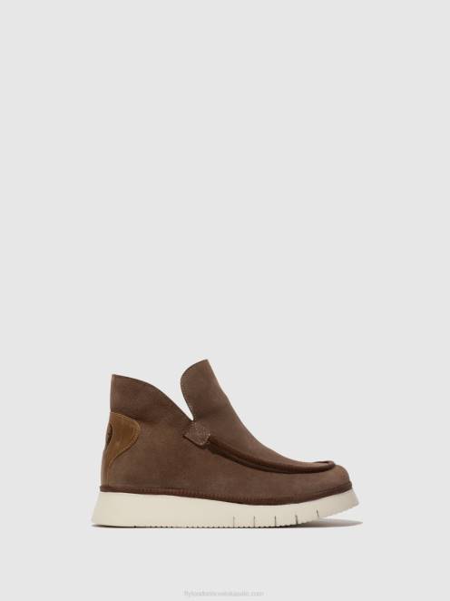 hr Fly London žene gležnjače s okruglim vrhom coze348 taupe/deva LL8B84
