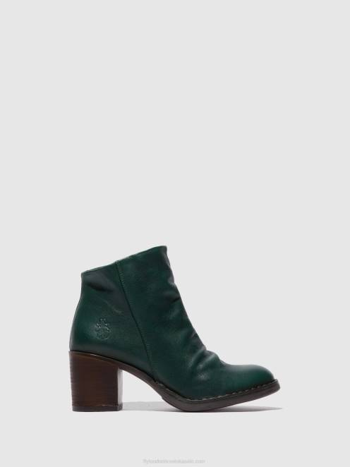 hr Fly London žene gležnjače s patentnim zatvaračem bell061 Verona zelena šuma LL8B186