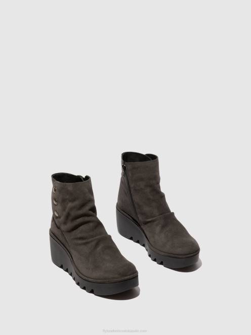 hr Fly London žene gležnjače s patentnim zatvaračem brom344 oilsuede dizel LL8B183