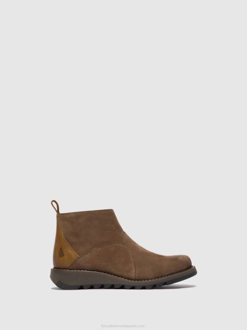 hr Fly London žene gležnjače s patentnim zatvaračem sely918 taupe/deva LL8B37