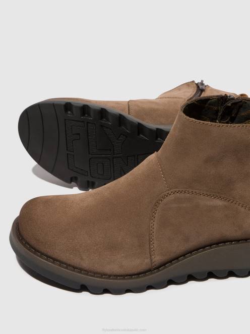 hr Fly London žene gležnjače s patentnim zatvaračem sely918 taupe/deva LL8B37